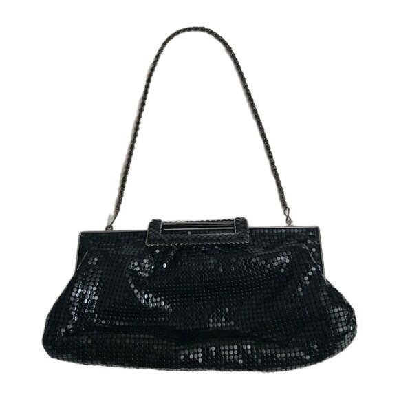 The Limited Black Sequin Handbag with Black Chain Handle Clasp Purse Wallet - Picture 8 of 10